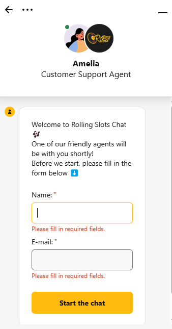 Rolling Slots Casino Support